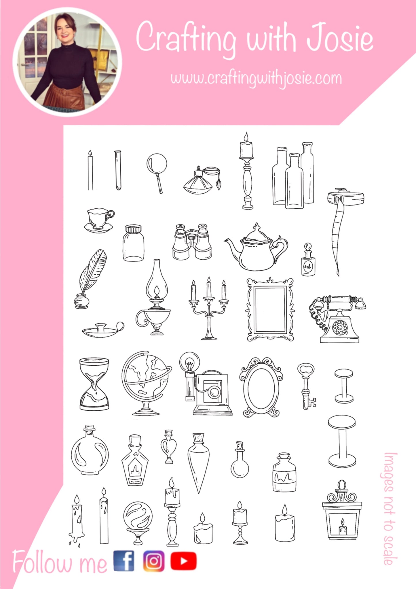 Crafting with Josie - vintage, antiques and collectables stamp set