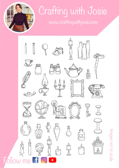 Crafting with Josie - vintage, antiques and collectables stamp set