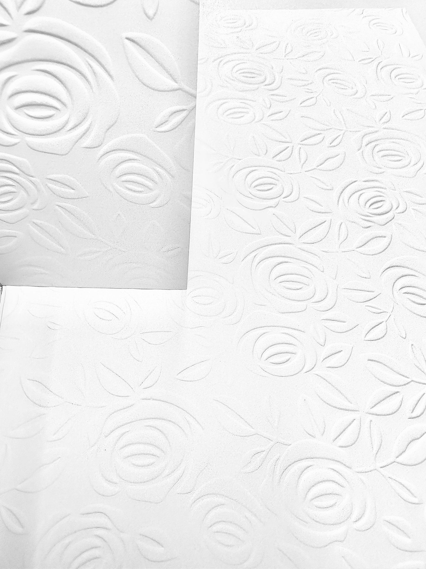 Crafting with Josie - 10 Sheets of A4 White embossed Rose Print Card 250gsm