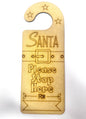 Santa please stop here - hook door hanger