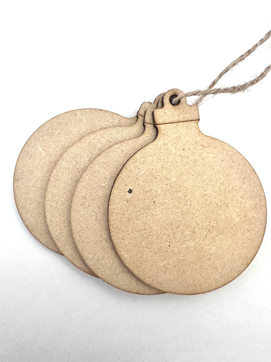 MDF - Bauble shape 4pk