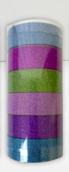 Rainbow glitter - Washi Tape 6 rolls