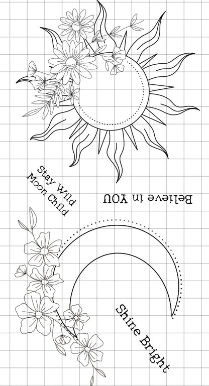 Crafting with Josie - Chatty Tuesday- Sun and moon Stamp set