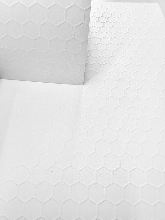 Crafting with Josie - 10 Sheets of A4 White embossed Honeycomb Print Card 250gsm