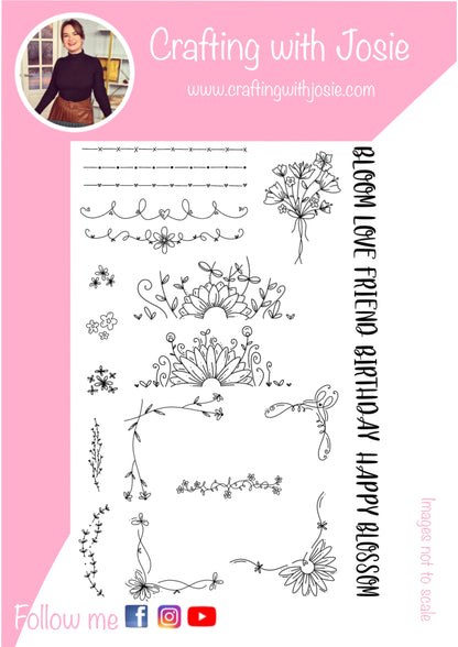 Crafting with Josie - Borders and Corners Stamp Set