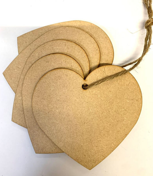 MDF - Hearts 4pk