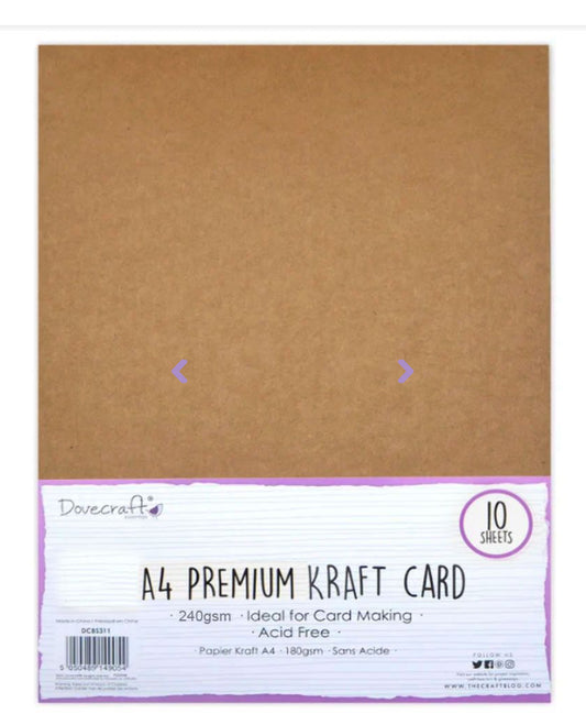 Dovecraft - A4 Premium Kraft Card 10 sheets