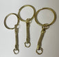 Metal key ring 3pk GOLD