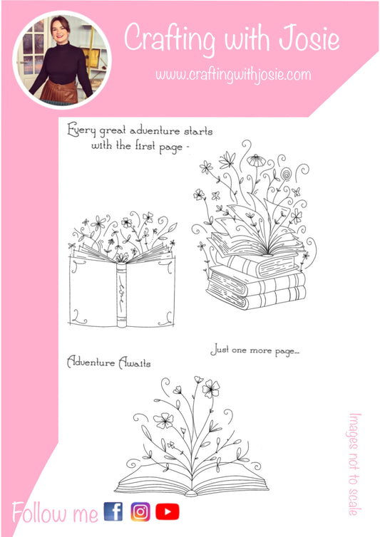 Crafting with Josie - Beautiful Books Stamp Set