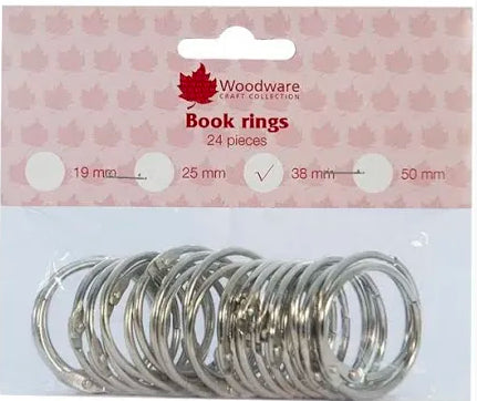 Woodware book rings 38mm