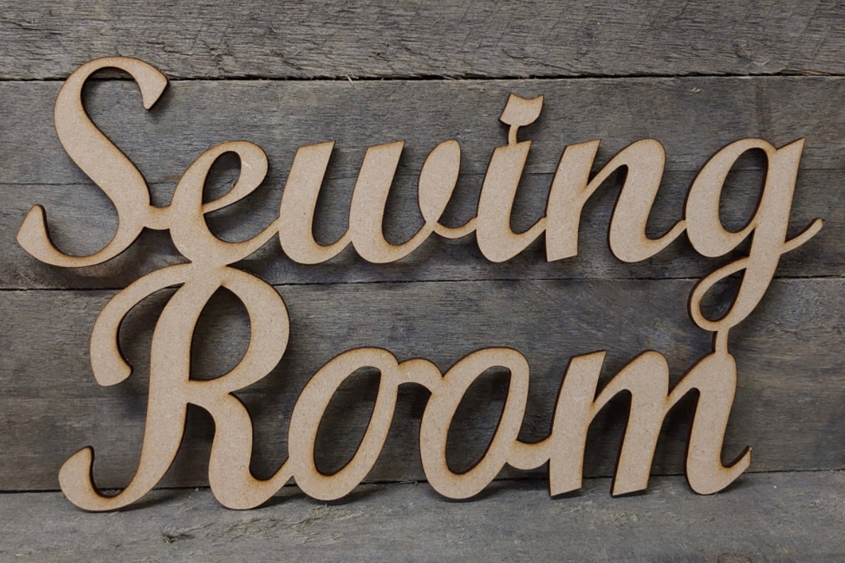 MDF - Sewing room sign