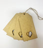 MDF - Tags with cut out heart 4 pk