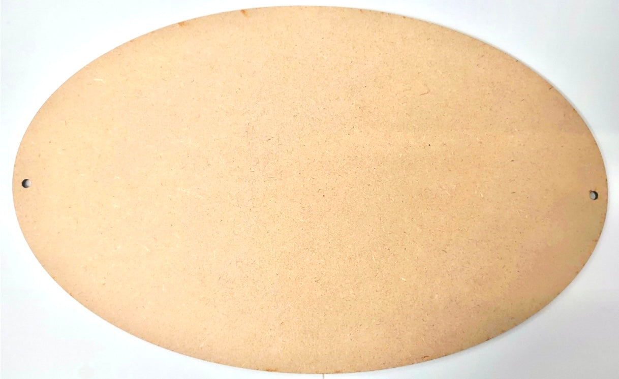 MDF - Large oval plaque