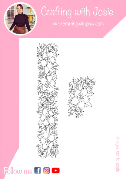 Crafting with Josie - Chatty Tuesday - Floral border and corner stamp set