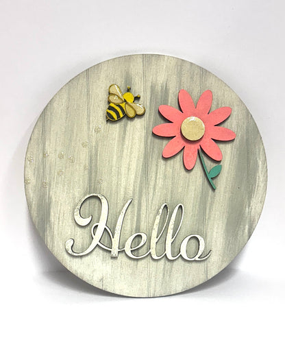 MDF - Hello Circle Sign