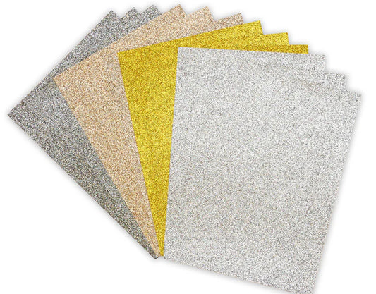 Dovecraft A5 Adhesive Glitter - 12 Sheets - Metallic