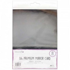 Dovecraft A4 Mirror Card - Silver - 10 Sheets